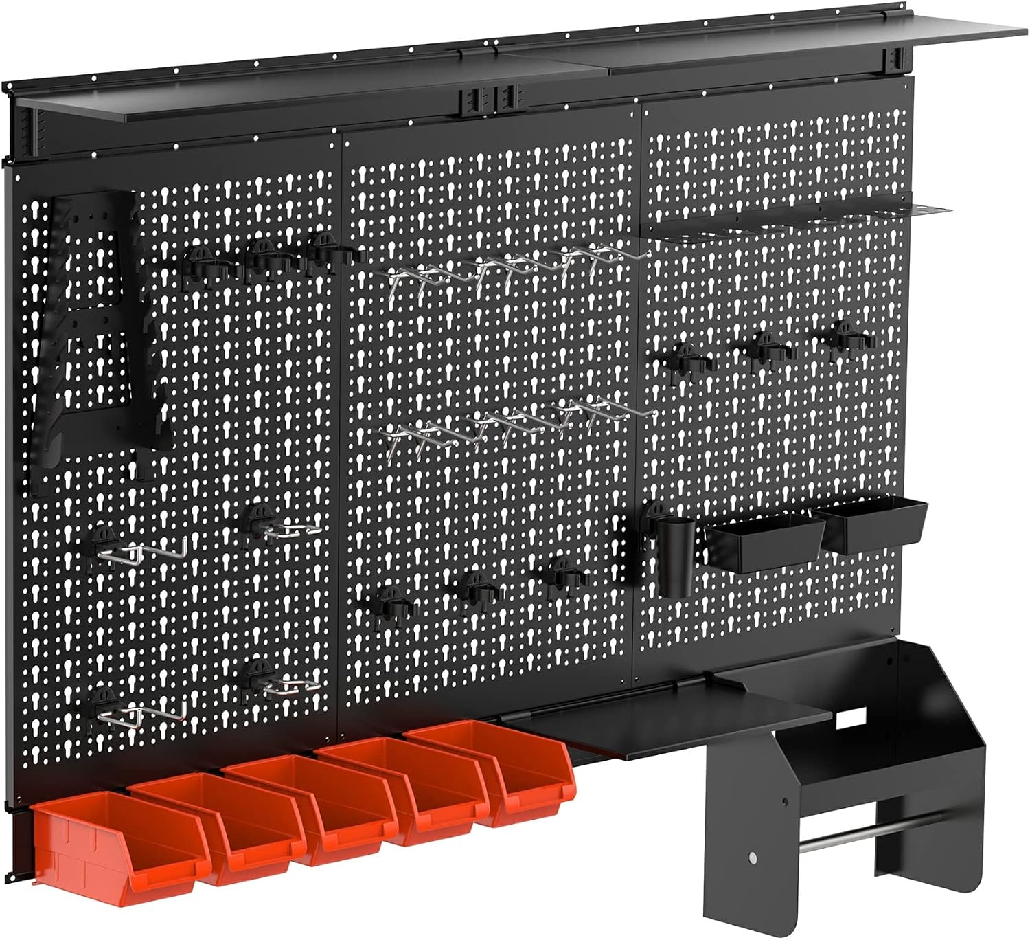 Workshop Tools Display - Panel Organizer Dinding Pegboard Logam, Sistem