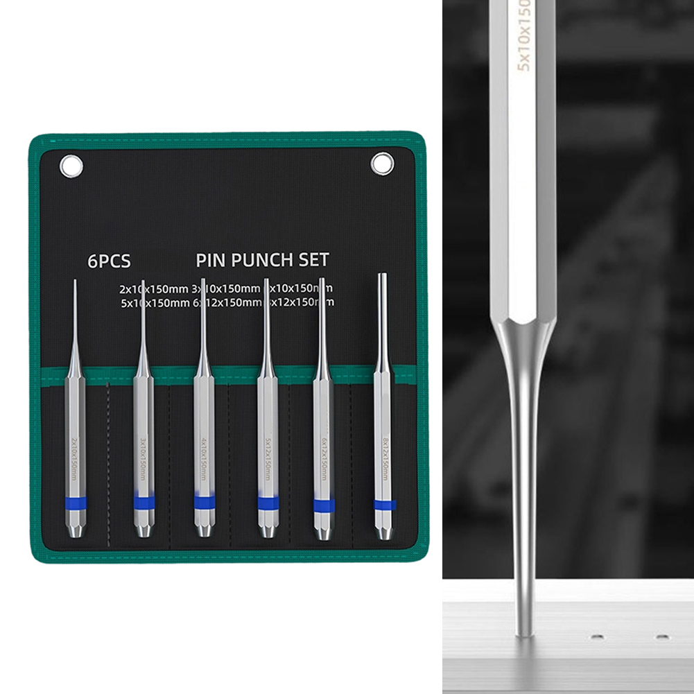 Hand Tools Mechanical Workshop - 1/6 Buah 2/3/4/5/6/8Mm Alat Pelubang Pin