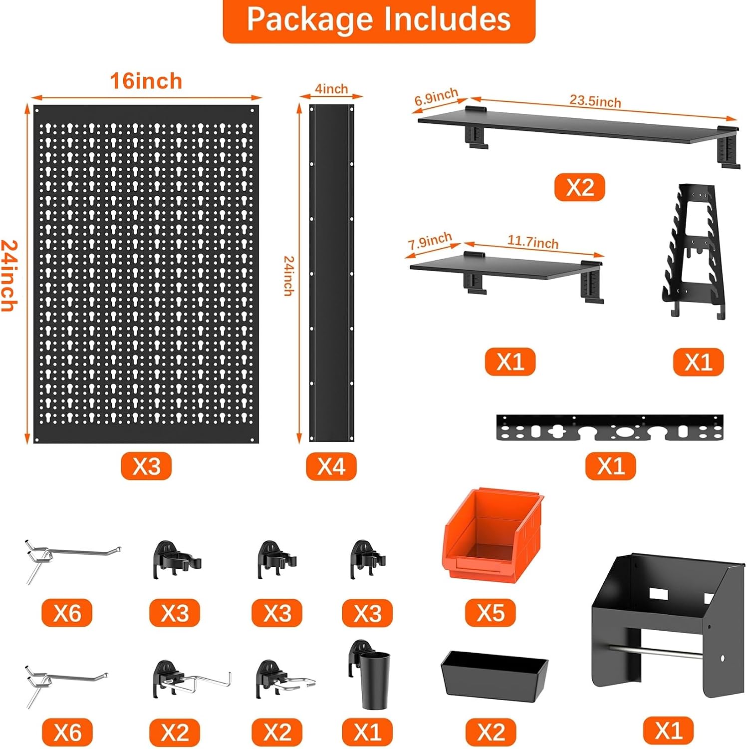 Panel Organizer Dinding Pegboa - Workshop Tools Display ulasan dan harga