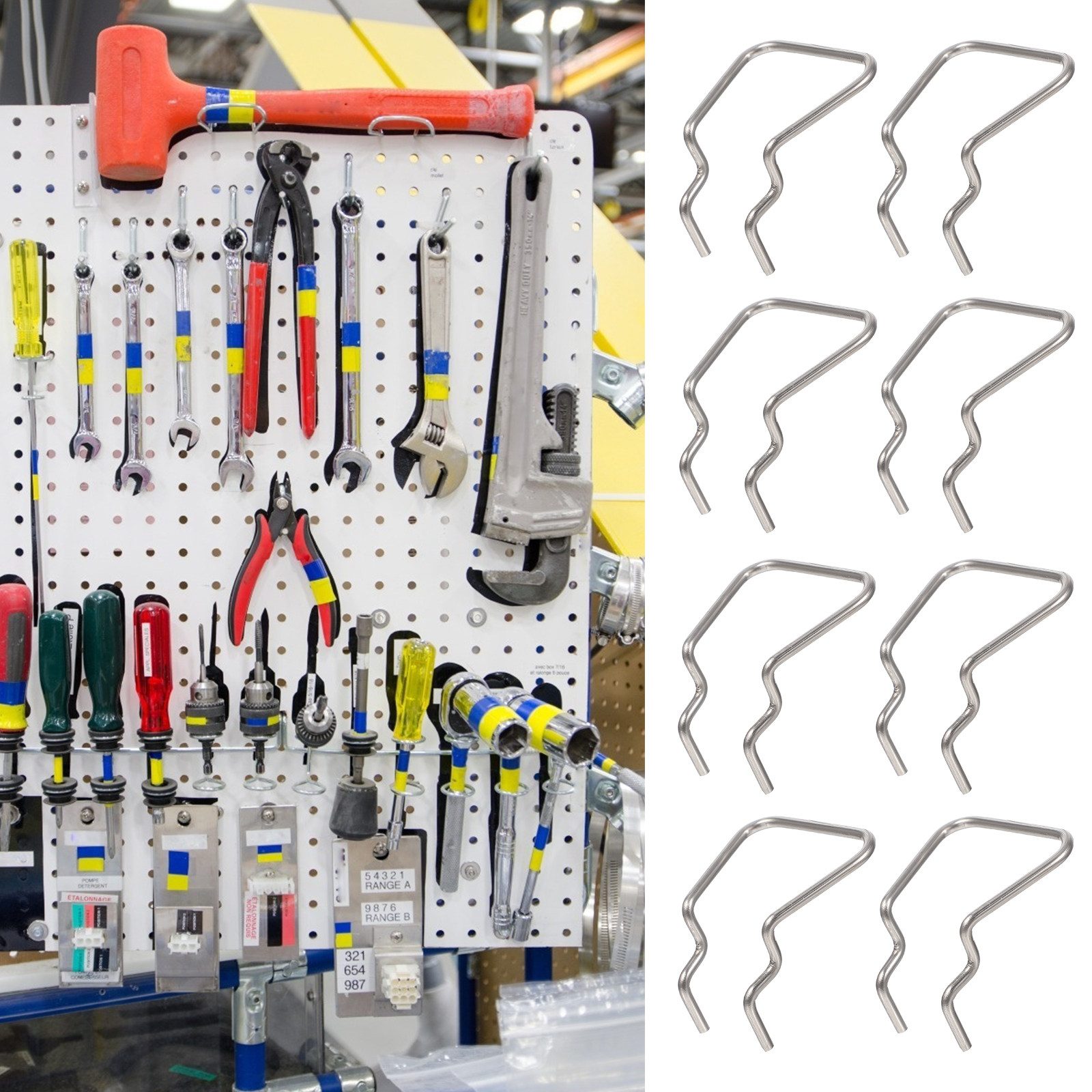 12 Buah Kait Papan Pegboard Ba - Workshop Tools Display ulasan dan harga