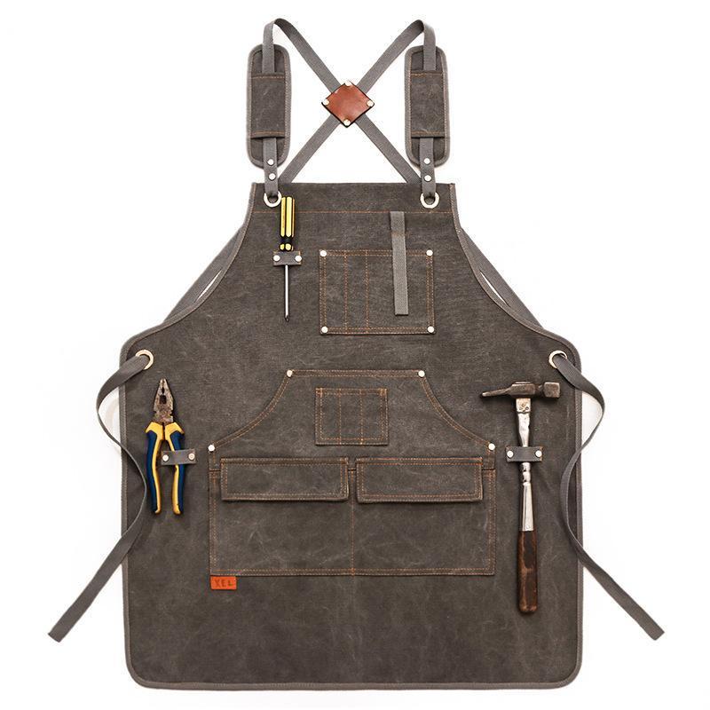 Apron Kanvas Dengan Logo Cetak - Workshop Tools Logo ulasan dan harga