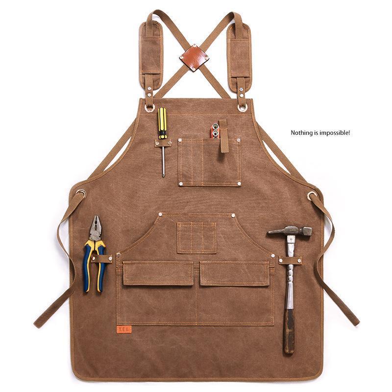 Apron Kanvas Dengan Logo Cetak - Workshop Tools Logo ulasan dan harga